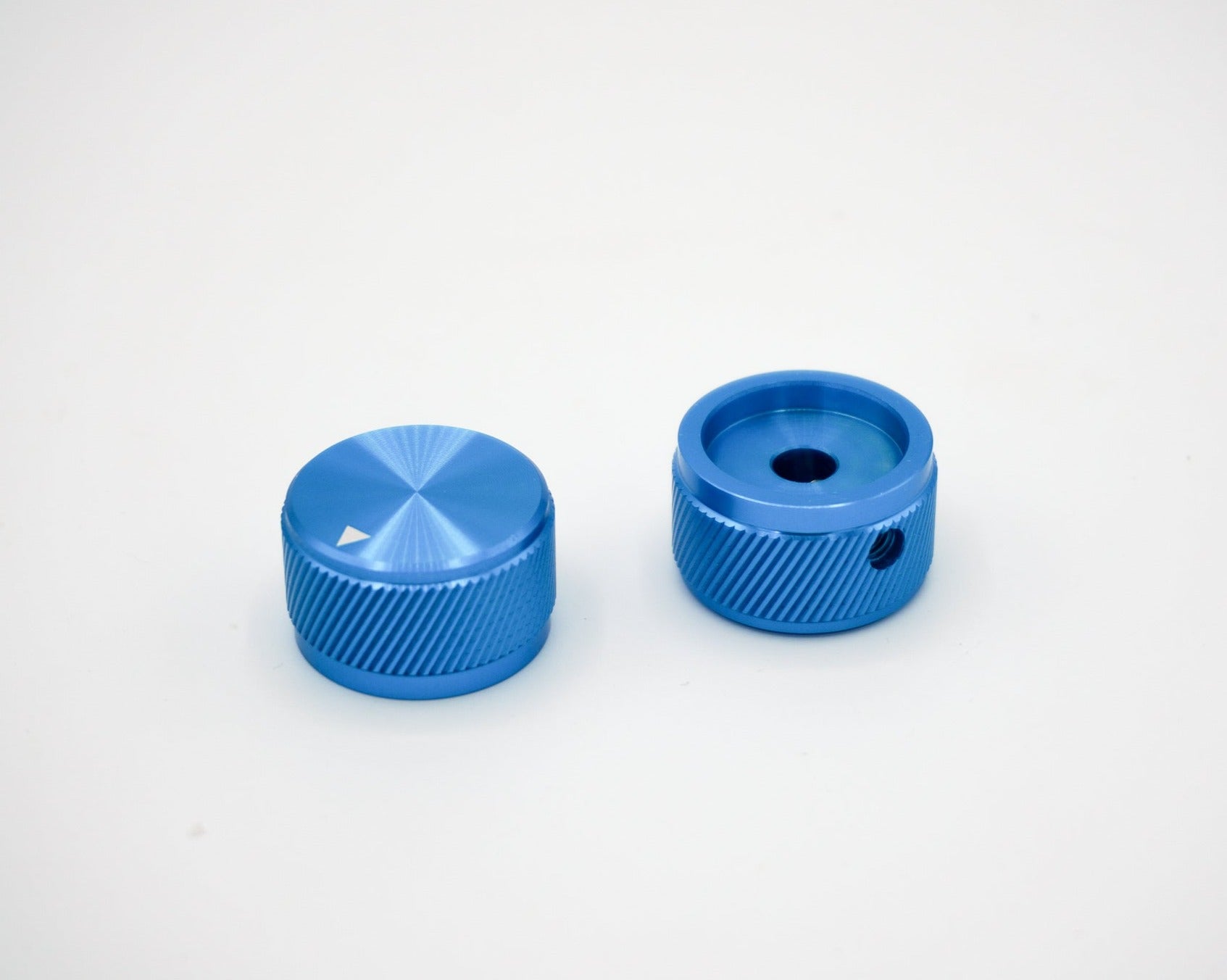 Blue Anodized Aluminum Knob with Indicator - 1.25u